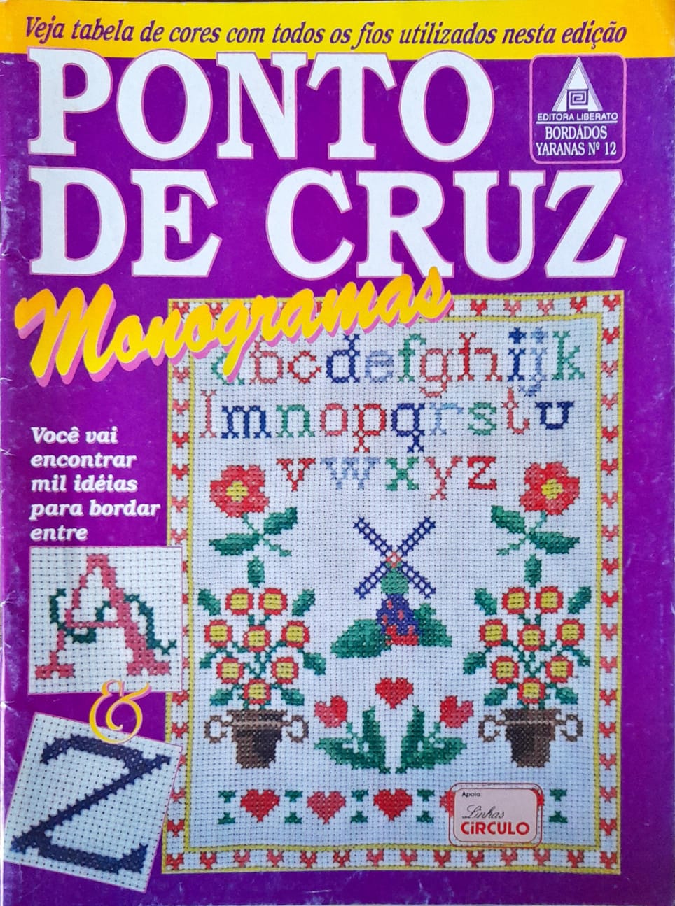 Revista Artesanato Ponto Cruz Monogramas Nº 12 Higino Cultural