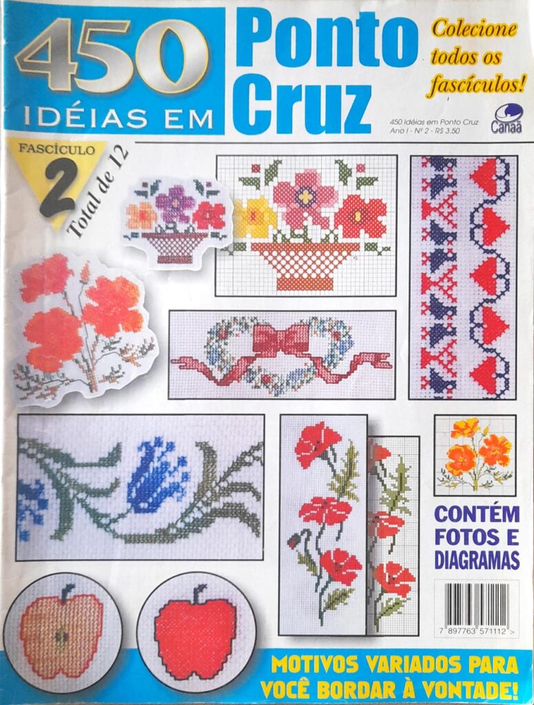 Revista Artesanato 450 Idéias Em Ponto Cruz Nº 2 Higino Cultural