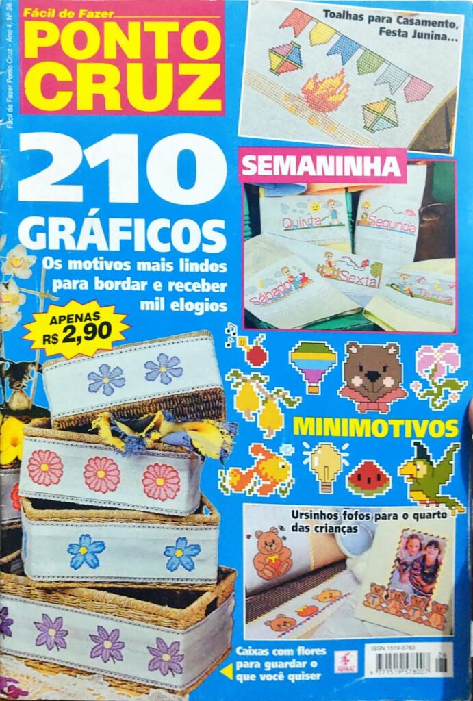 Revista Artesanato Fácil de Fazer Ponto Cruz Nº 26 Higino Cultural