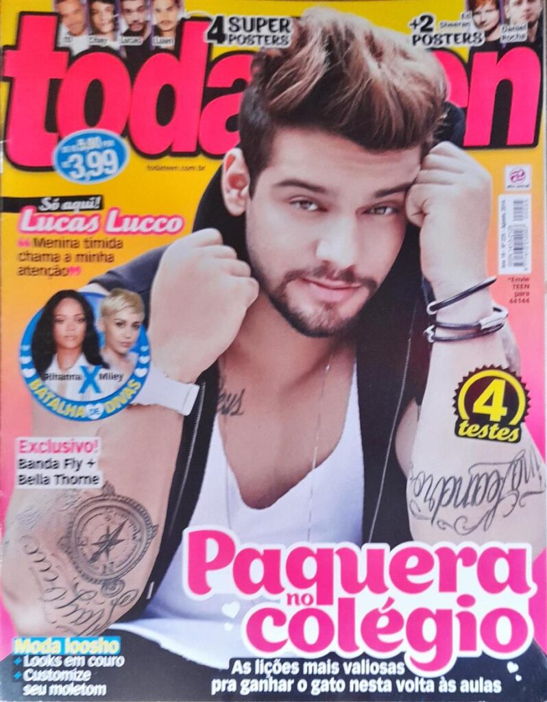 Revista Toda Teen Ano 19 Nº 225 Lucas Lucco 4 Posters Higino Cultural 1784