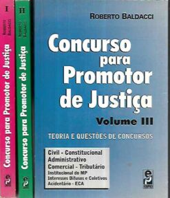 Concurso para Promotor de Justiça - Roberto Baldacci 3 Volumes