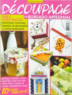 Coleção Marilda Découpage Com Bordado Artesanal 10 Idéias Nº 01