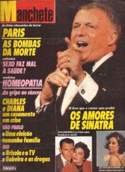 Manchete 1986, Sinatra, Liz Taylor, Charles e Diana, Ava Gar