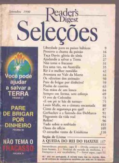 Seleções de Readers Digest Setembro de 1990