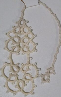Lembrancinha Marcador Livro Renda Frivolite Cor Pérola 3.5x19cm
