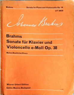 Partitura Sonata Für Klavier Und Violoncello Op 38