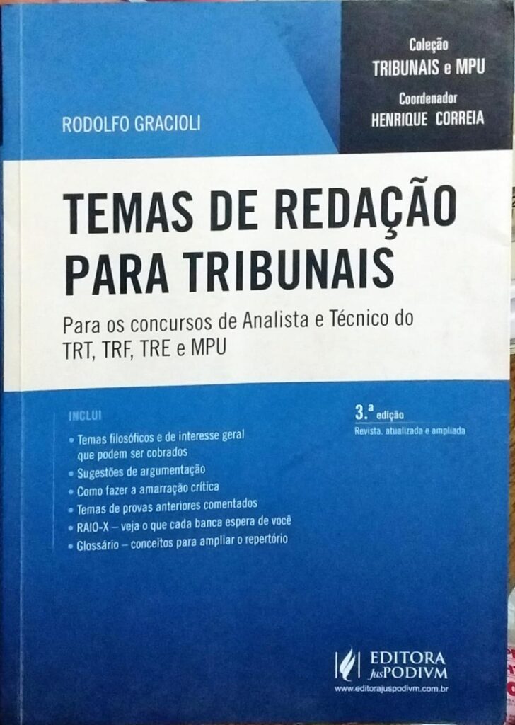 Temas De Redaçao Para Tribunais Rodolfo Gracioli Higino Cultural 6455