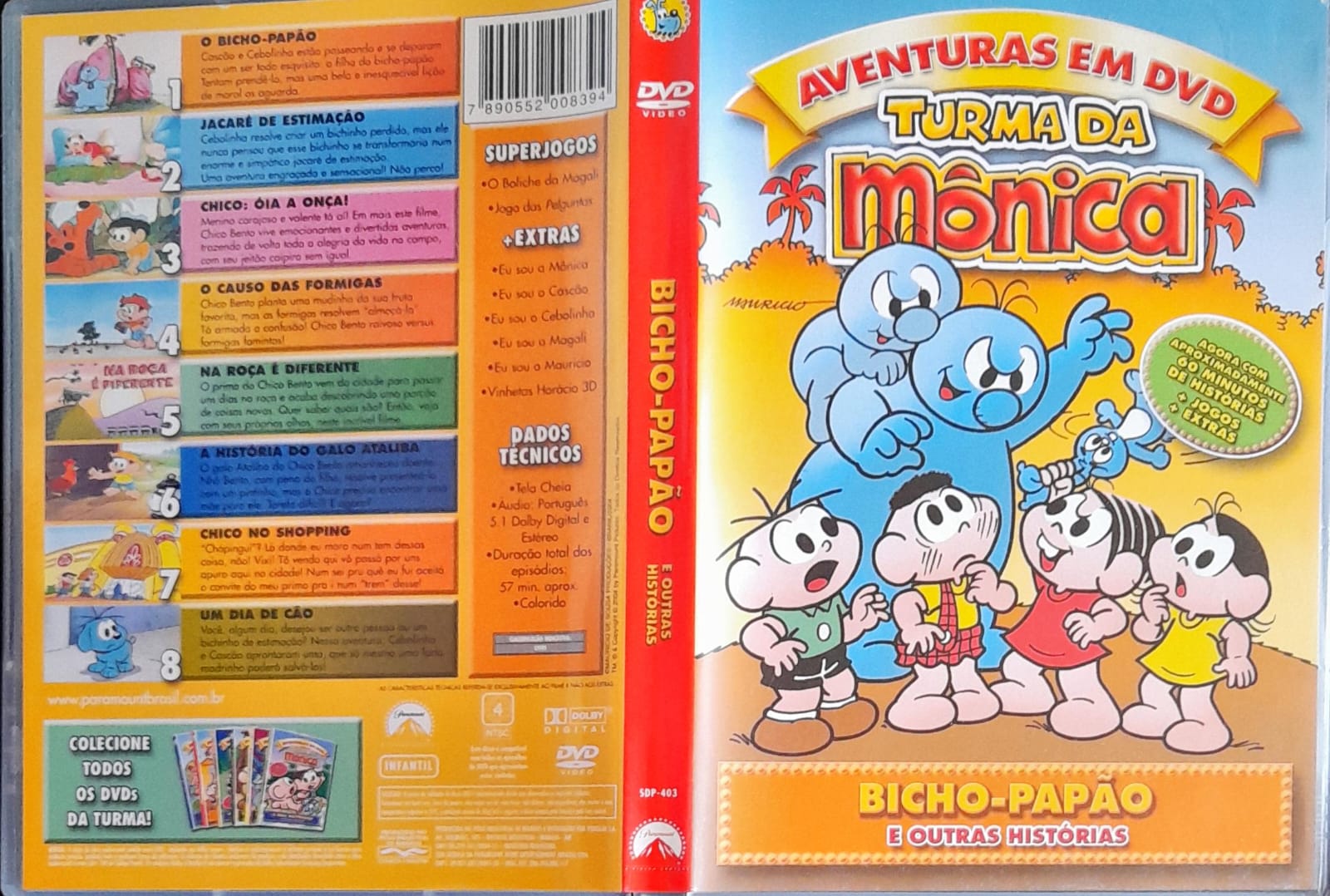 Turma Da Monica Bicho-Papao DVD E Outras Historias Jogos Portuguese Region  4