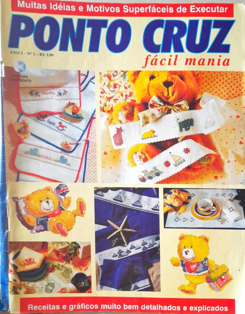 Revista Artesanato Ponto Cruz Fácil Mania Ano 1 Nº 1 Higino Cultural 8249