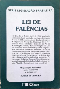 Lei de Falências - Juarez de Oliveira 6ª Edição