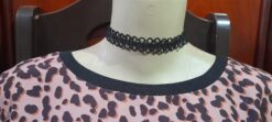 Gargantilha ( Shoker ) Renda Frivolite Cor Preta Modelo Bc