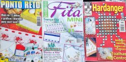 3 Revista Artesanato Ponto Reto , Fita e Hardanger Mini