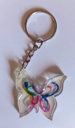 Chaveiro de Resina Com Detalhe Em Renda Frivolite Modelo AB2