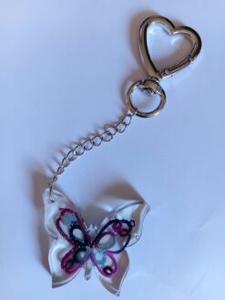 Chaveiro de Resina Com Detalhe Em Renda Frivolite Modelo AB5