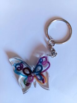 Chaveiro de Resina Com Detalhe Em Renda Frivolite Modelo AB13