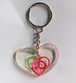 Chaveiro de Resina Com Detalhe Em Renda Frivolite Modelo AB16