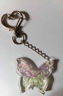 Chaveiro de Resina Com Detalhe Em Renda Frivolite Modelo AB20