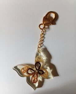 Chaveiro de Resina Com Detalhe Em Renda Frivolite Modelo AB17